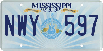 MS license plate NWY597