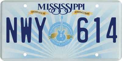 MS license plate NWY614