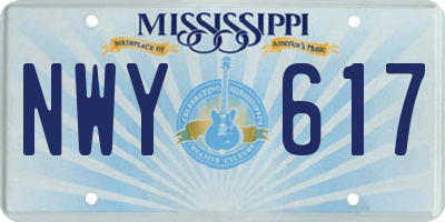 MS license plate NWY617