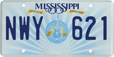 MS license plate NWY621