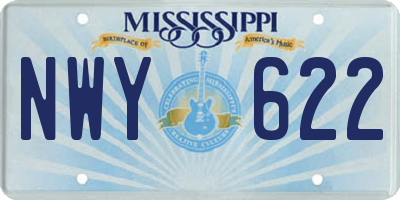 MS license plate NWY622