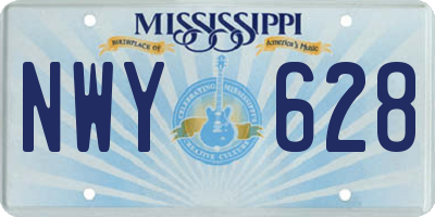 MS license plate NWY628