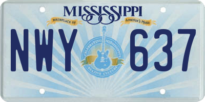MS license plate NWY637