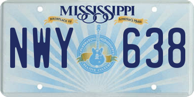 MS license plate NWY638
