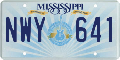 MS license plate NWY641