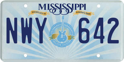 MS license plate NWY642