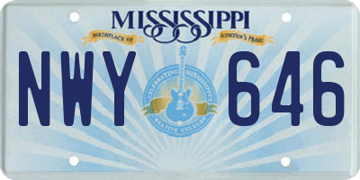 MS license plate NWY646