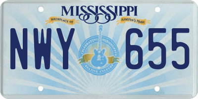 MS license plate NWY655