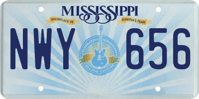 MS license plate NWY656