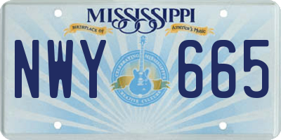 MS license plate NWY665