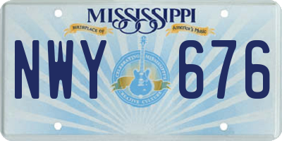 MS license plate NWY676