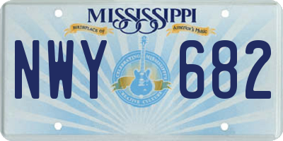 MS license plate NWY682