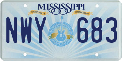 MS license plate NWY683