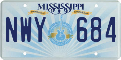MS license plate NWY684