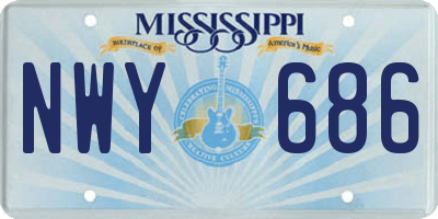 MS license plate NWY686