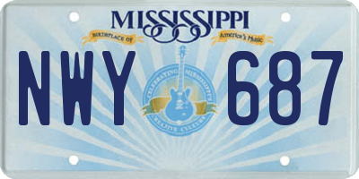 MS license plate NWY687