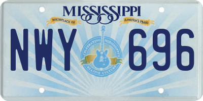 MS license plate NWY696