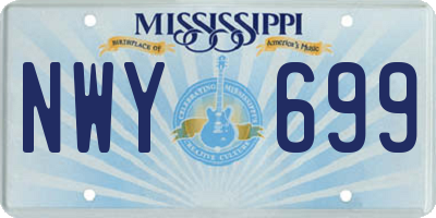 MS license plate NWY699