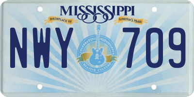 MS license plate NWY709