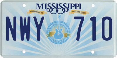 MS license plate NWY710