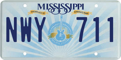 MS license plate NWY711