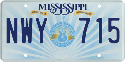MS license plate NWY715