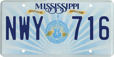 MS license plate NWY716