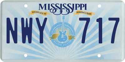 MS license plate NWY717