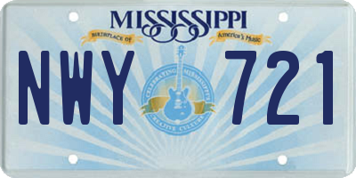 MS license plate NWY721