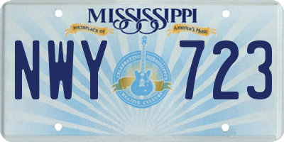 MS license plate NWY723