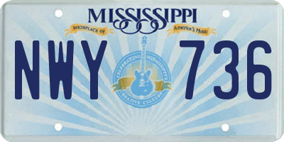 MS license plate NWY736