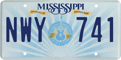 MS license plate NWY741