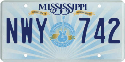 MS license plate NWY742