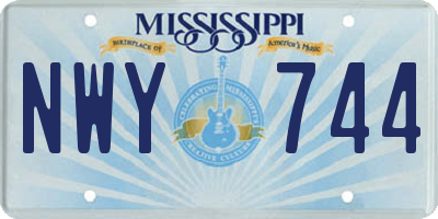 MS license plate NWY744