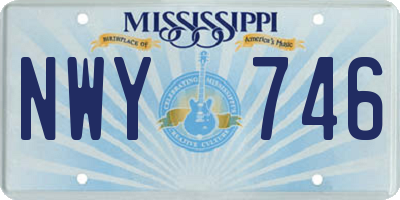 MS license plate NWY746
