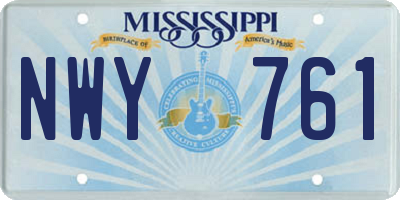MS license plate NWY761