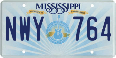 MS license plate NWY764