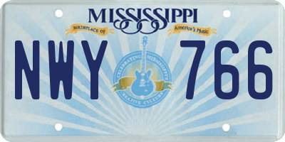 MS license plate NWY766
