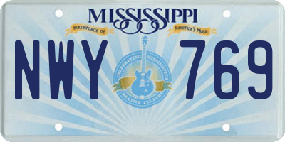MS license plate NWY769