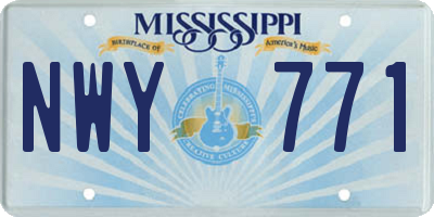 MS license plate NWY771