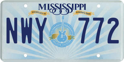 MS license plate NWY772