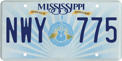 MS license plate NWY775