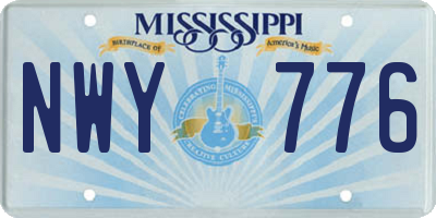 MS license plate NWY776