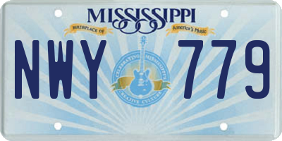 MS license plate NWY779