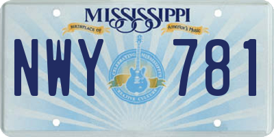 MS license plate NWY781