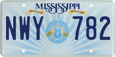 MS license plate NWY782