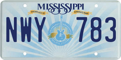 MS license plate NWY783