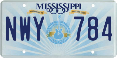 MS license plate NWY784