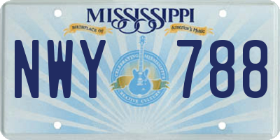 MS license plate NWY788