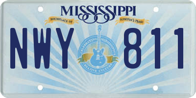 MS license plate NWY811